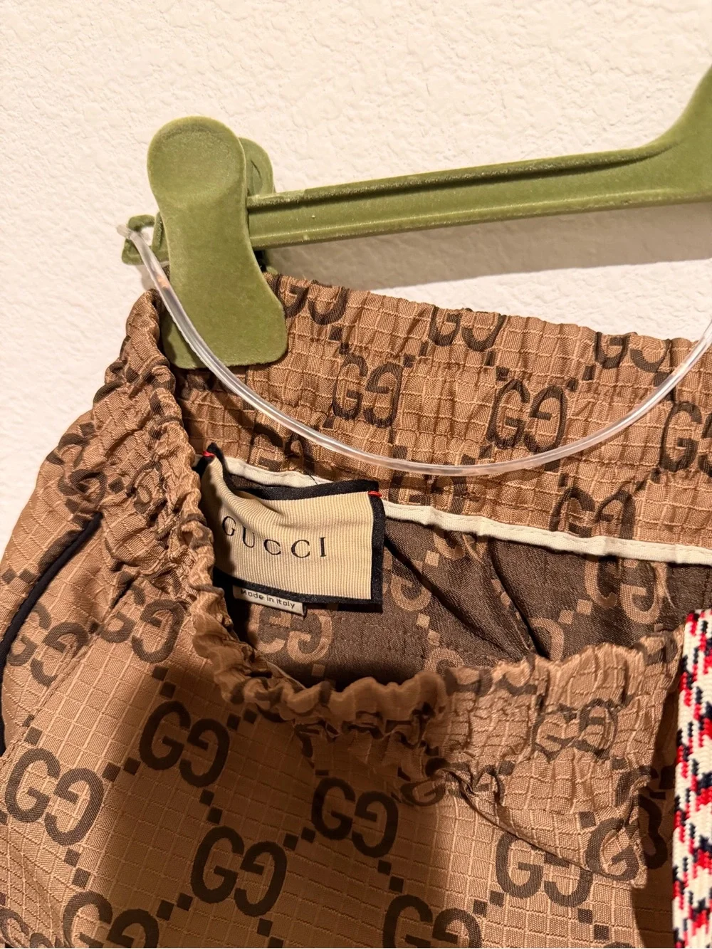 Gucci Brown GG Supreme Logo Pants